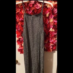 Black and silver bodycon dress